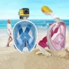 Underwater Snorkeling Full Face Children Swimming Mask Set Scuba Diving Respirator Masks Anti Fog Safe Breathing for Kids Adult 1