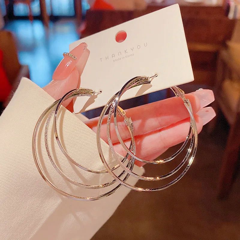 Jea. Angel 2022 New Trendy Simple Multiple Hoop Earrings For