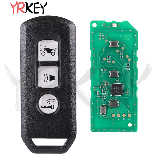 Smart Car Key Fob 433MHz สําหรับรถจักรยานยนต์ Honda K01 K77 PCX150 K35V3 สกู๊ตเตอร์ SH 150 ADV Forza 750 300 125 2017 2018 2019 ID47 ชิป 6