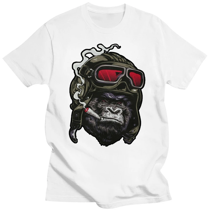 

Ape Biker Mens Fun T-Shirt-Call Monkey Us Army Monkey Duty Mc Motor-Papayana Summer O-Neck Tops Tee Shirt