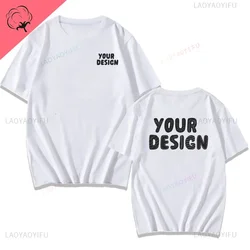 Personalized Black and White Cotton T-Shirt - Customizable Design - XXXL (YB04-white)