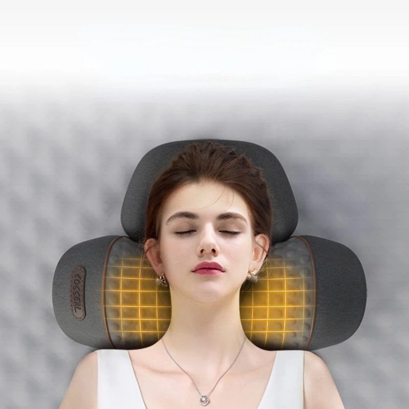 

Electric Neck Massage Pillow Heating Vibration Neck Massager Back Cervical Traction Relax Sleeping Memory Foam Spine Support