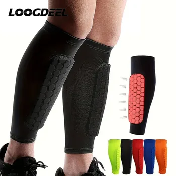 Loogdeel Honeycomb Soccer Shin Guards Football Shields Sports Legging Shinguards Leg Sleeves Protective Gear Shank Protector 1
