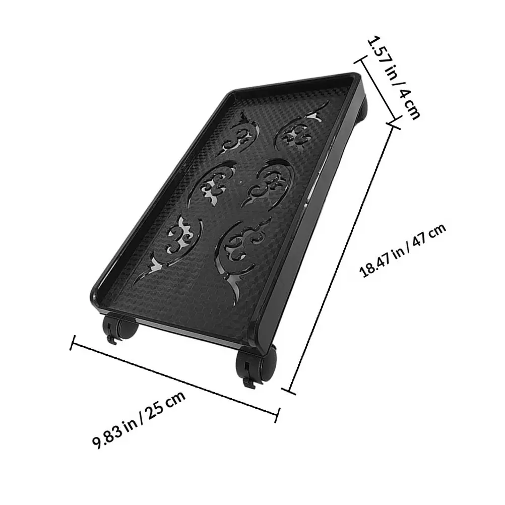 카펫 및 하드 플로어용 4개의 회전 잠금 바퀴가 있는 데스크탑 타워 스탠드, 높이 조절 가능한 PC 플로어 스탠드, 게이밍 컴퓨터 호스트 라이저