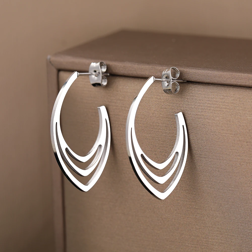 Stainless Steel Earrings New Vintage Stereoscopic Charms Fashion Aesthetic Stud Earrings - Image 2