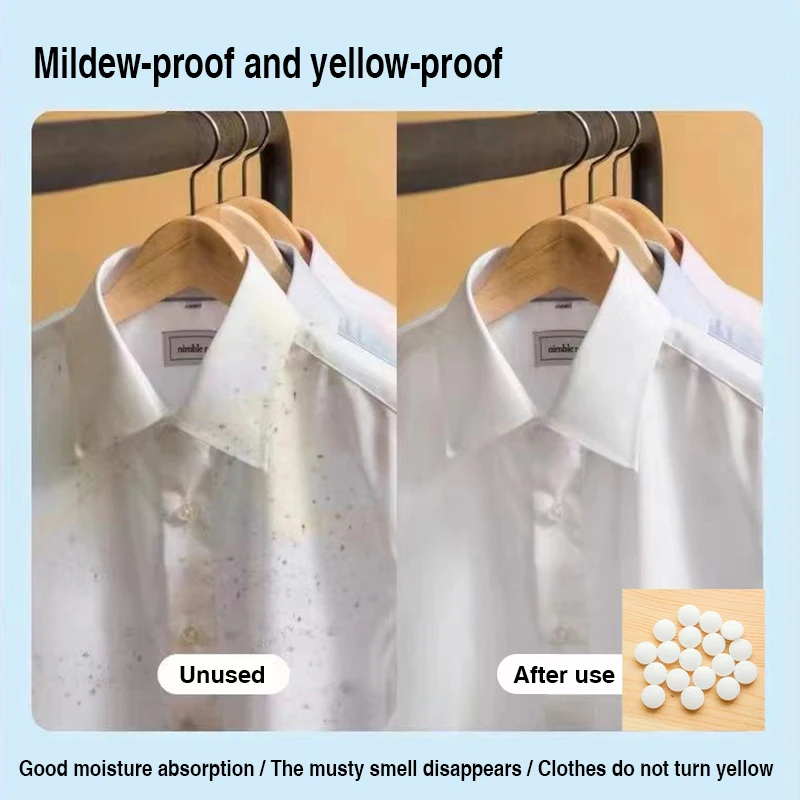 Camphor Balls Wardrobe Anti mold Moisture-proof Flower Fragrance Odor Removal Dehumidification For Household Non toxi