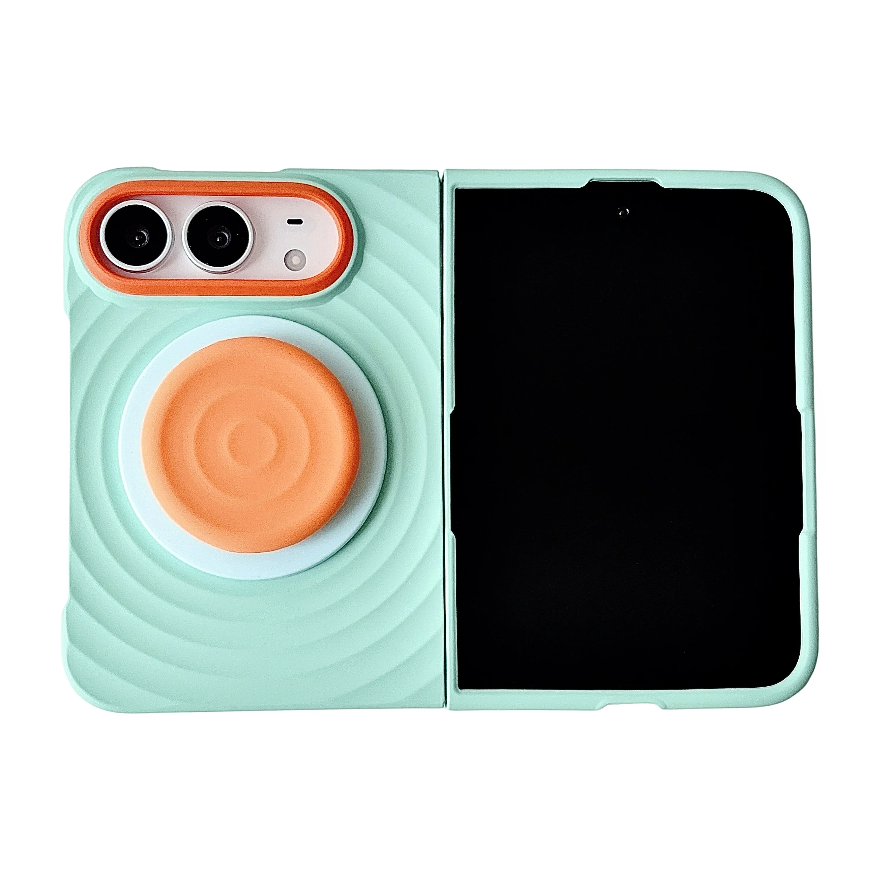 Luxury Silicone Ripples Cover with Magnetic Ring Stand