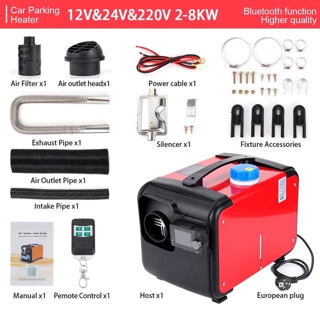 Riscaldatore Diesel Air 5KW 24V - Con Telecomando E Schermo LCD Per Auto - Foto 7