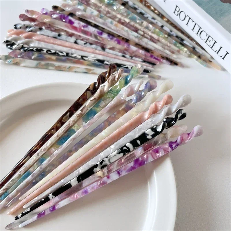 

Chinese Style Hair Sticks Vintage Acetate Resin Chopstick Women Hairpins Hair Clip Pin Headwear Wedding Hair Jewelry Accessories