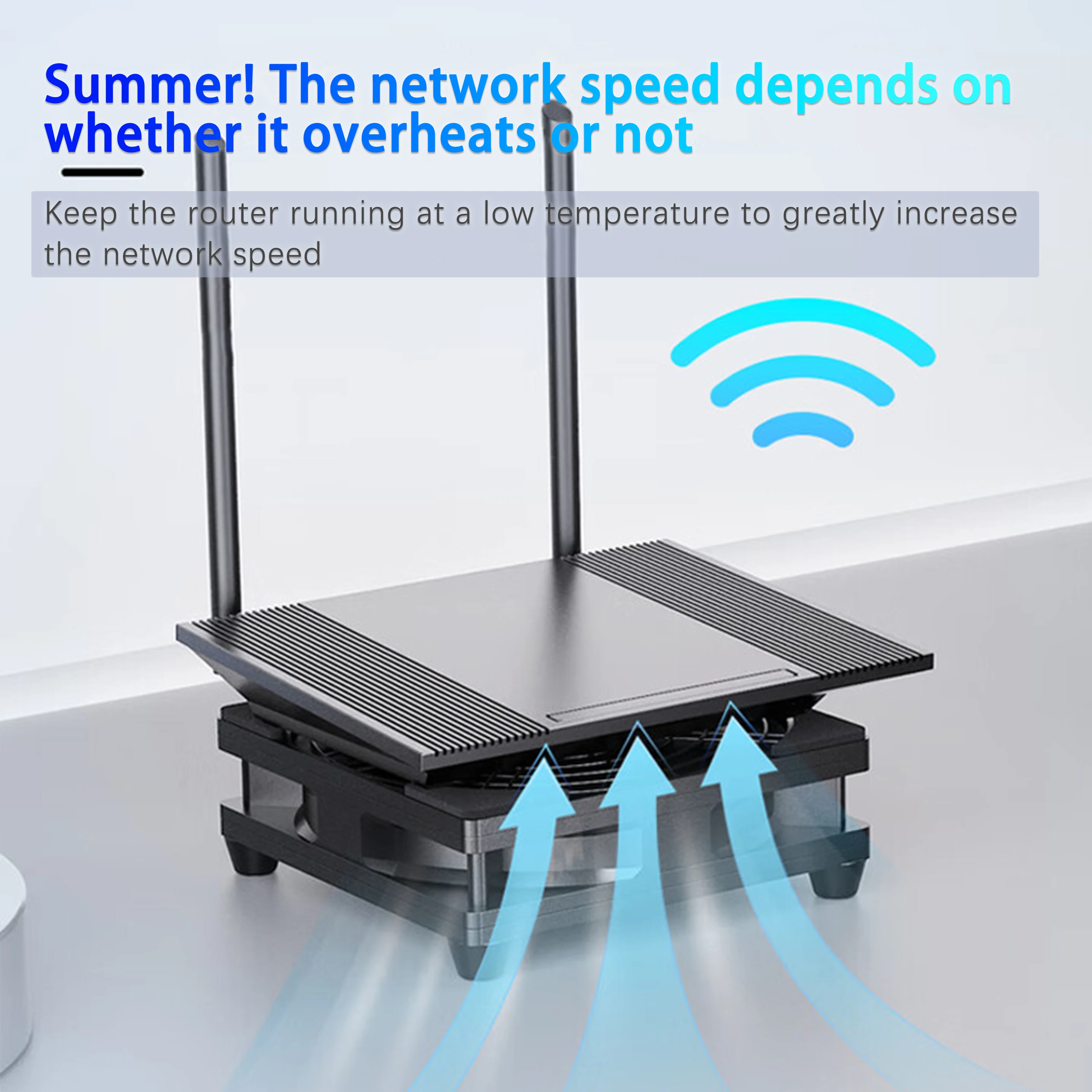 Dual USB-Powered Cooling Fan with One-Key Switch - Quiet Base for Enhanced Device Cooling