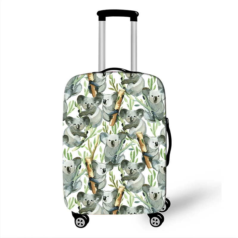 Cartoon Koala Bear Print Luggage Cover Elastic Trolley Case Protective Covers for Travel Anti-dust Organizers Suitcase Cover