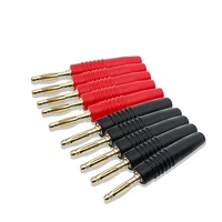 20Pcs 2mm Banana Plug Connector Banana Male Plugs Audio Speaker Wire Cable Connectors Red Black 5