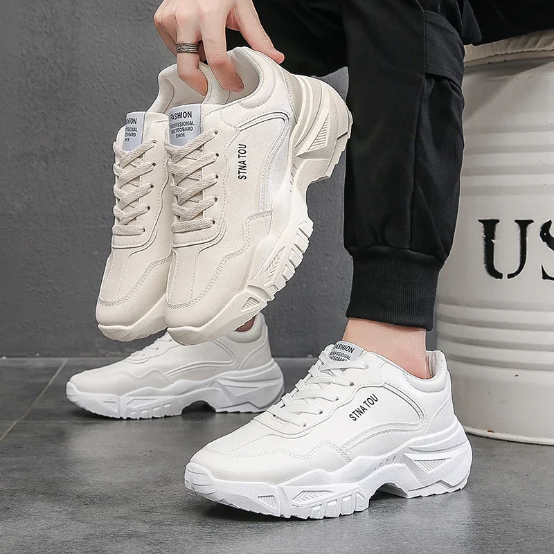 Chunky Sneakers Fashion Men Shoes Brand White Male Casual Shoes Autumn Platform Vulcanized Shoes Zapato Para Hombre 2025 New Hot 4
