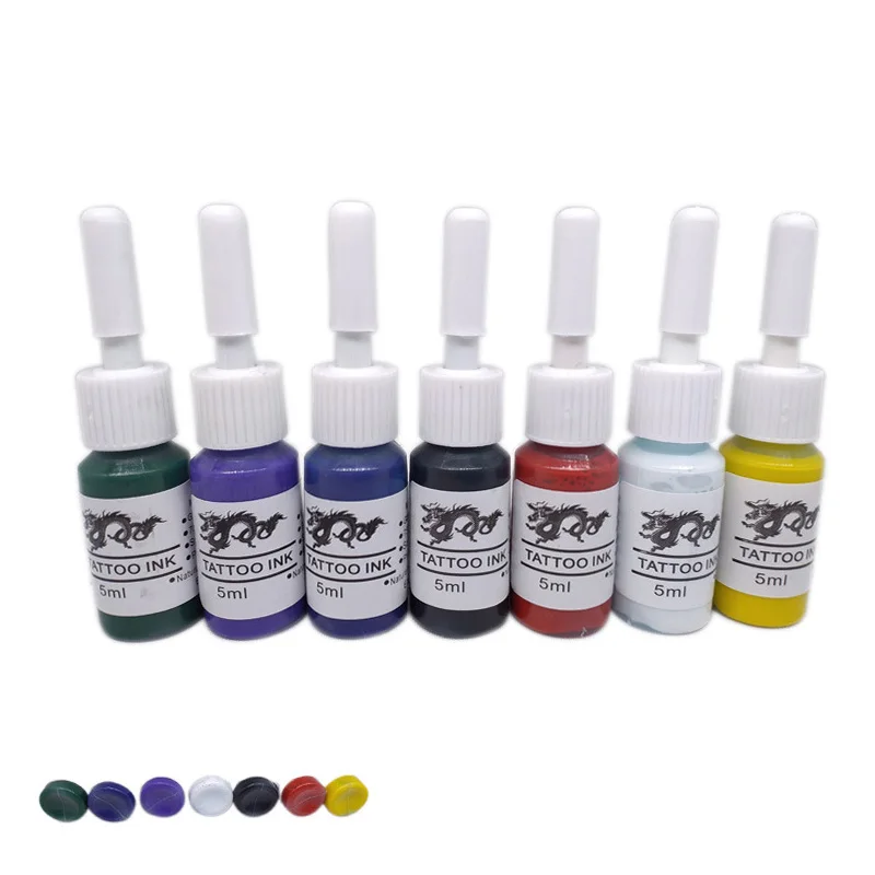 5ml Tattoo Ink Set Pigment Kits Beauty Makeup Paints Bottles Tools Body Art Accessory