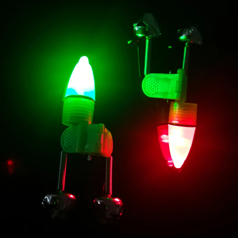 10pcs/lot Clip Fishing Rod Tip LED Lights for Twin Bell Electric Bite Alarm 