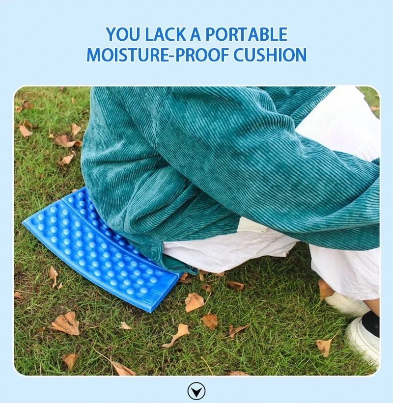 Hexagon-Pattern Foldable Outdoor Cushion - Portable & Moisture-Proof Sitting Pad for Hiking, Camping, Training, and Picnics