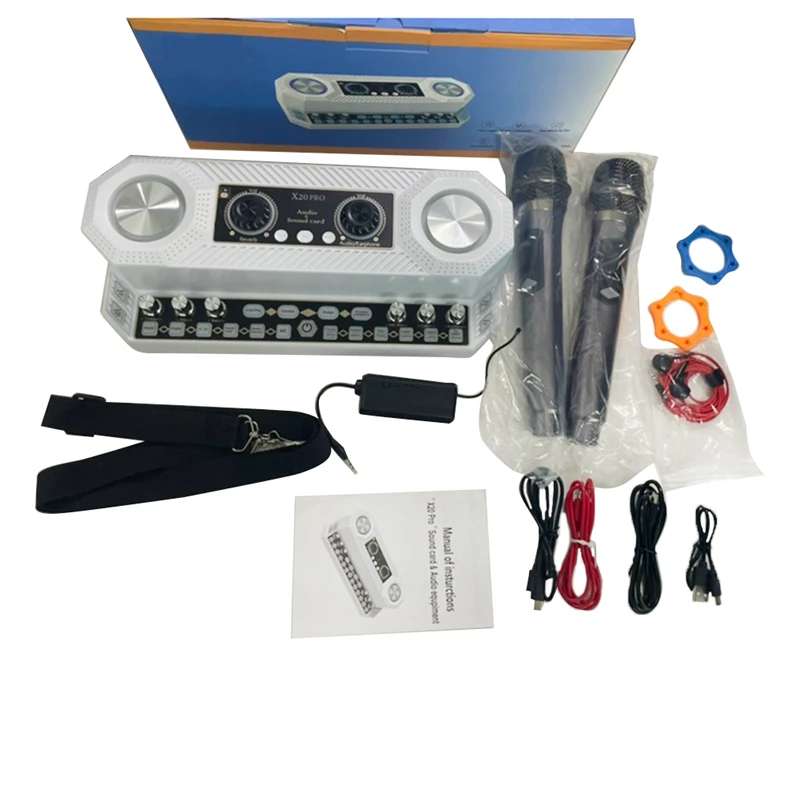 

X20 English Version Of The Sound Card Portable Sound All-In-One Cell Phone Computer Live Sound Card Equipment Package Durable