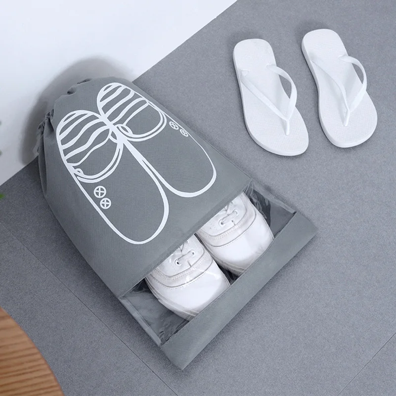 

Shoe Storage Bag Wardrobe Storage Bag Non Woven Travel Carry Bag Waterproof Shoe Bag Classification Hanging Bag Two Sizes