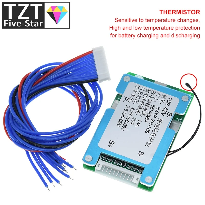 GREATZT 1/3PCS 10S 42V 15A BMS Scheda di Protezione per Batterie al Litio 18650 con Bilanciamento e Controllo Temperatura Integrato - Image 4