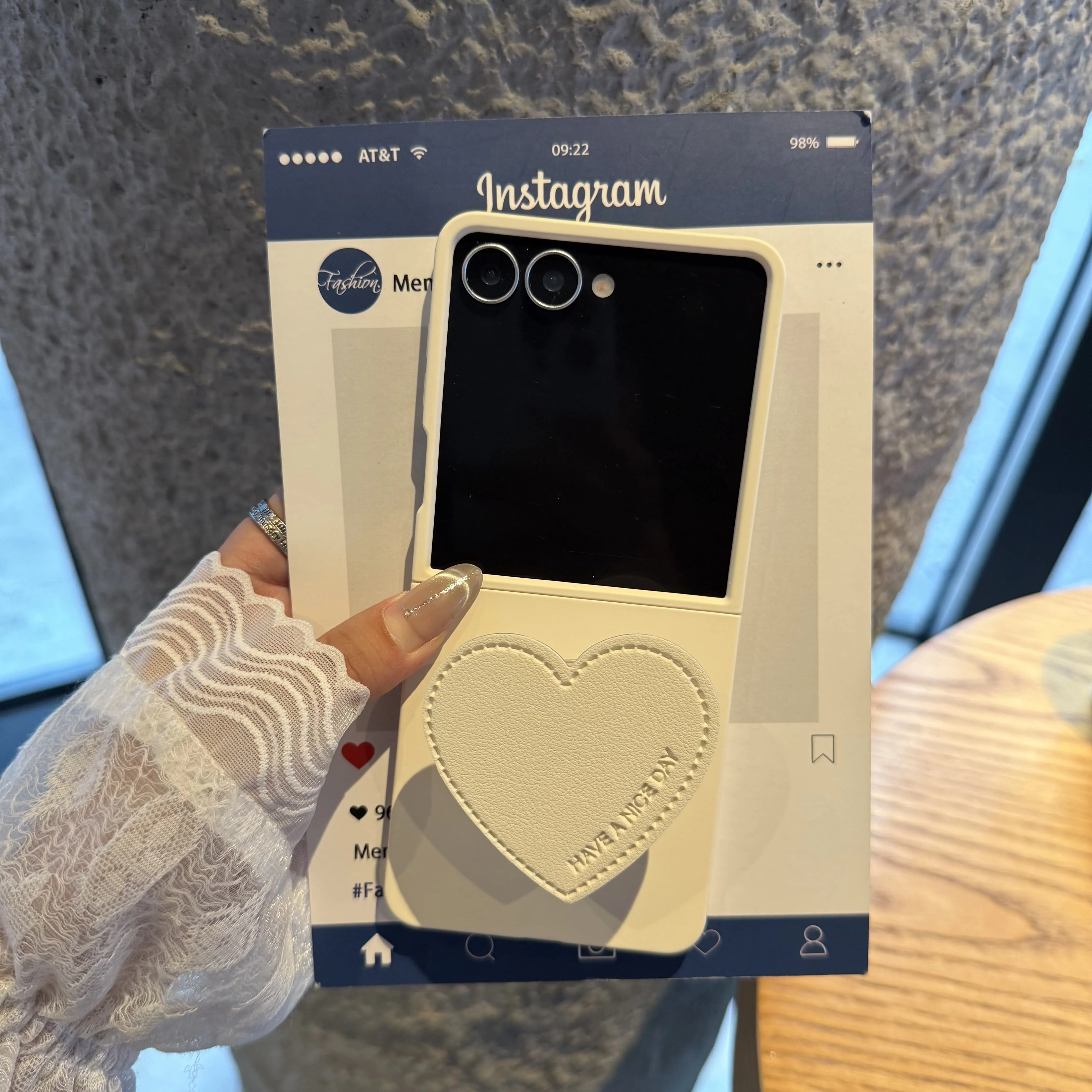 Love Heart Stand Holder Shockproof Cover with Rope Strap