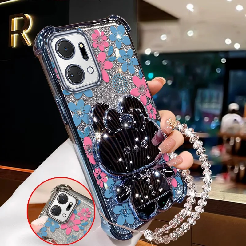 Vibrant Floral Phone Accessory Set: Case, Lanyard & Stand