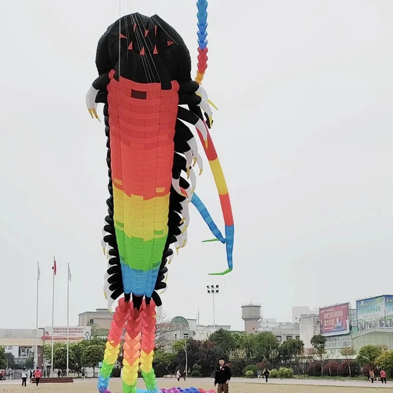 Spedizione Gratuita 35M Large Ancient Trilobites Kite Flying Outdoor Toys Professional Kite Factory Soft Paracadute Line Windsurf Reel