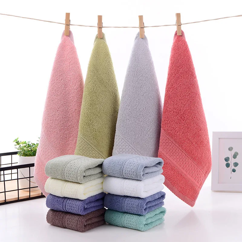 Thickened 100% cotton face towel absorbent pure hand wash shampoo bath microfiber towel bathroom home hotel adult bath towel 2