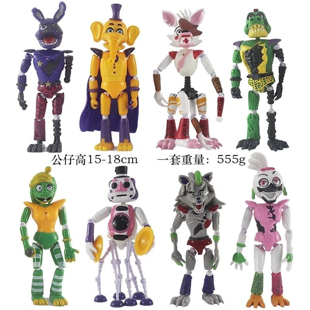 6 Pcs/Set Five Night At Freddy Anime Game Fnaf Kawaii Bonnie Bear Action  Figure Pvc Model Freddy Toys Child Christmas Gifts - AliExpress