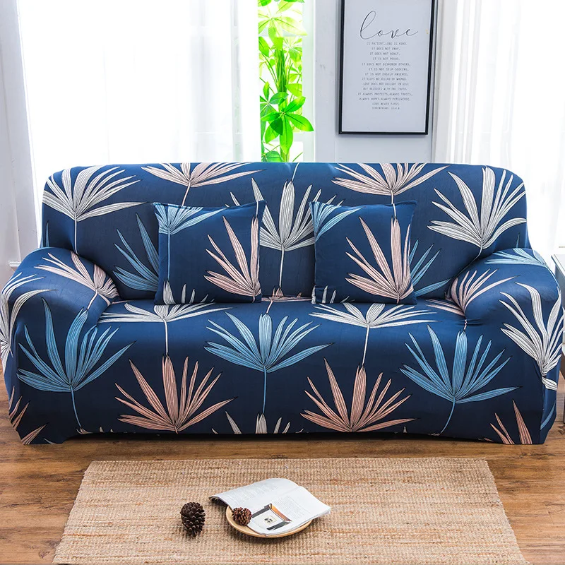 Elegant Floral Sofa Cover – Stretchable Slipcover for Home and Office Decor