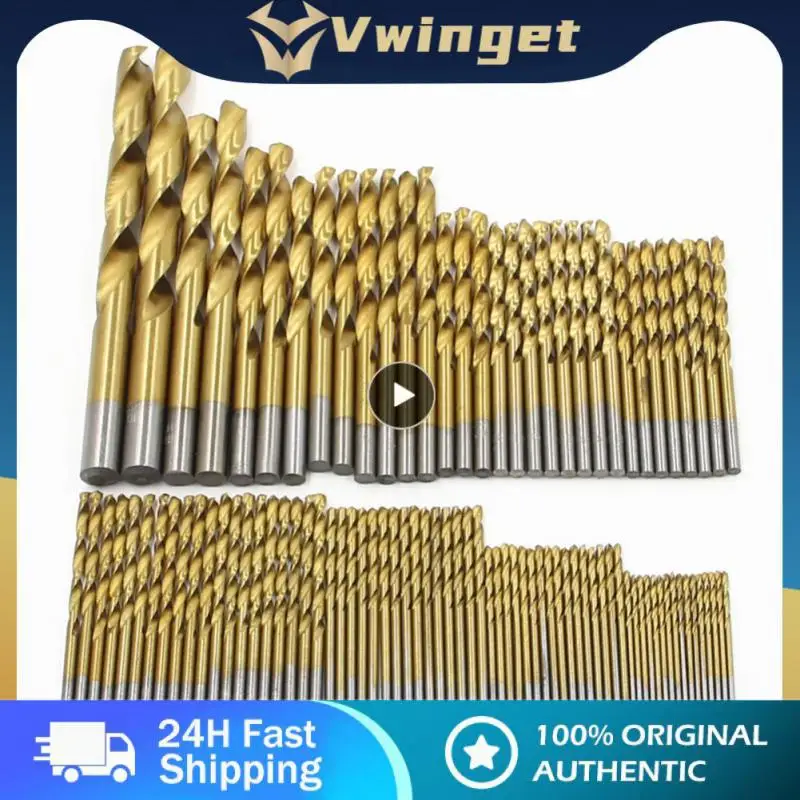 

BinoaxTitanium Drill Bit Set for Steel Wood Plastic, Metal Copper Aluminum Alloy with Storage Case