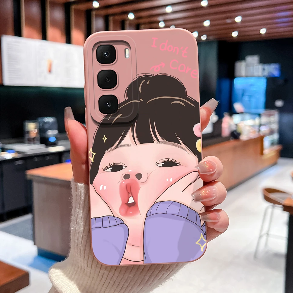 Fashionable Black Cat Pattern Shockproof Phone Case - Soft Liquid Silicone Cover in Black