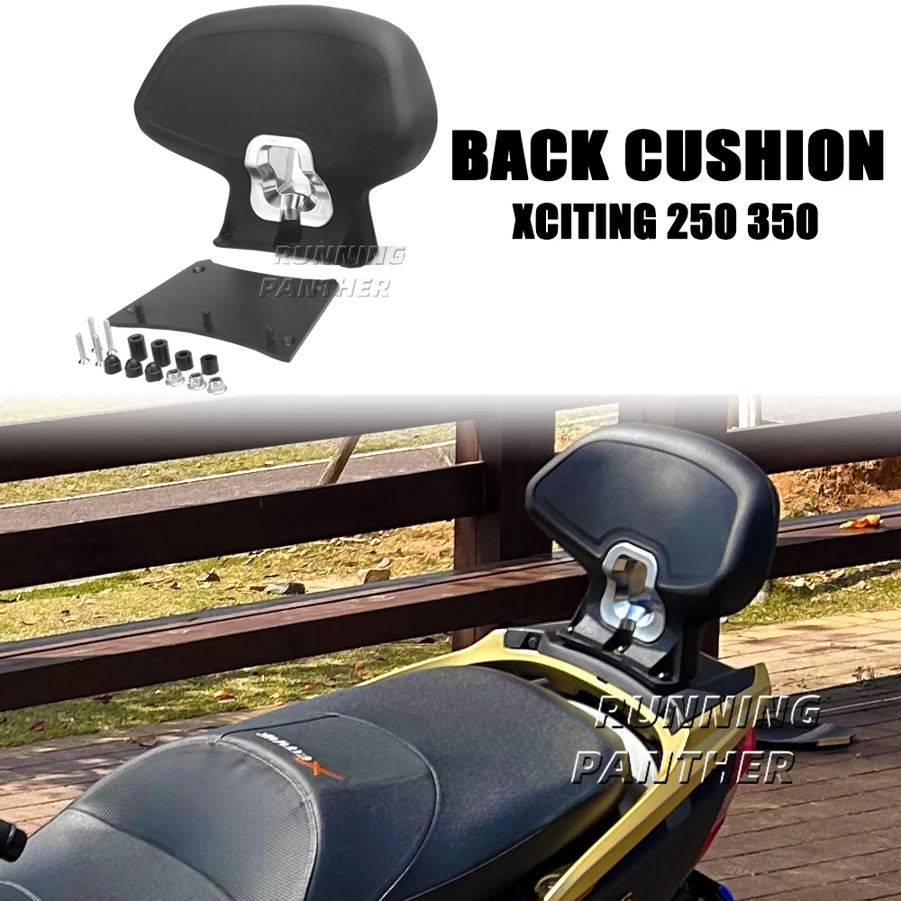 

NEW Motorcycle Black Rear Passenger Seat Backrest Cushion Back Rest Pad For KYMCO XCITING 250 350