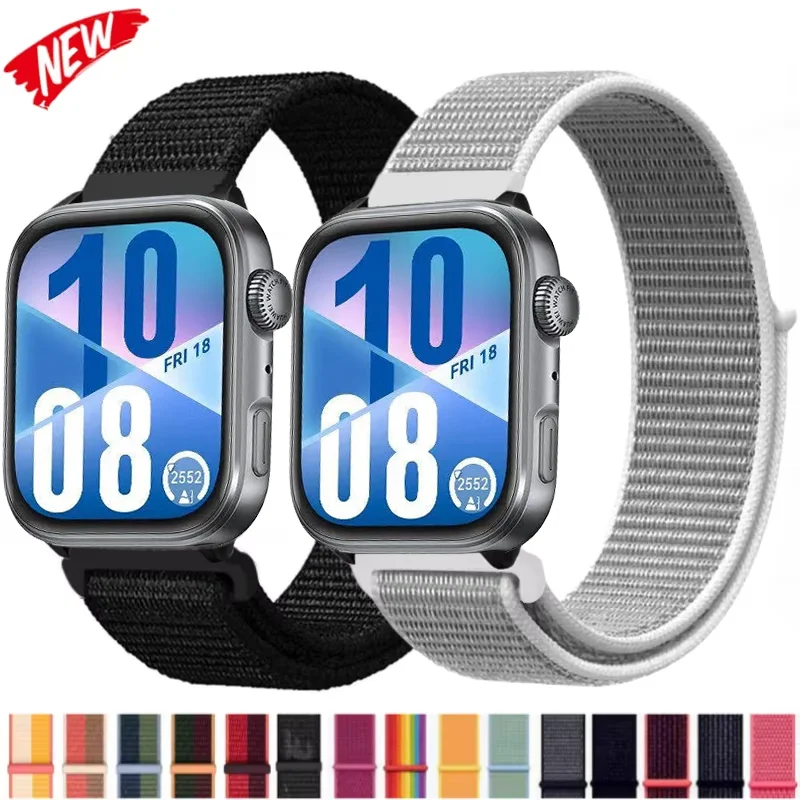 Nylon Loop Sport Strap - Soft Bracelet Band for Smartwatch Accessories