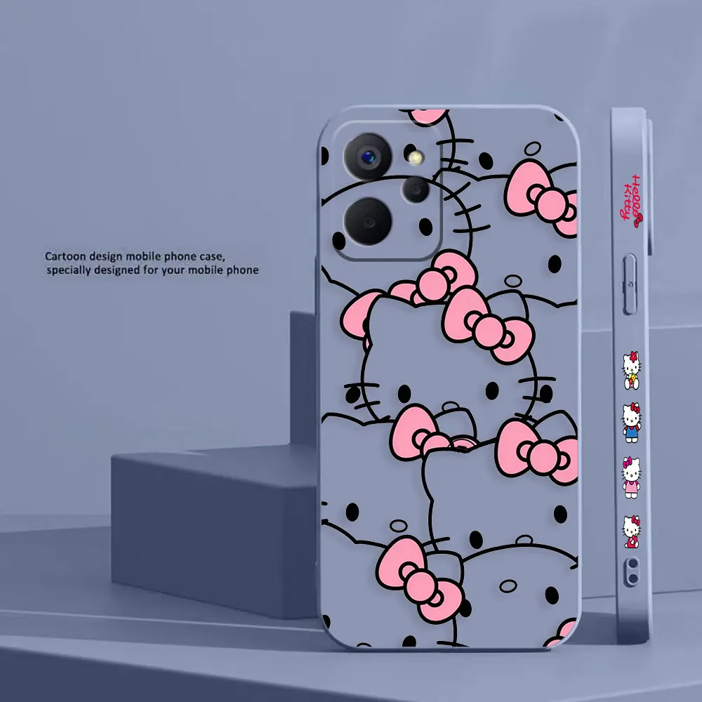 thumbnail image 1 of Cute Hello K-Kitty Line Cat Phone Case For OPPO Realme 10 9 8 8I C30 C31 C33 C35 C55 GT NEO 2 3 5 NARZO 50 5G Case Funda Shell, 1 of 5