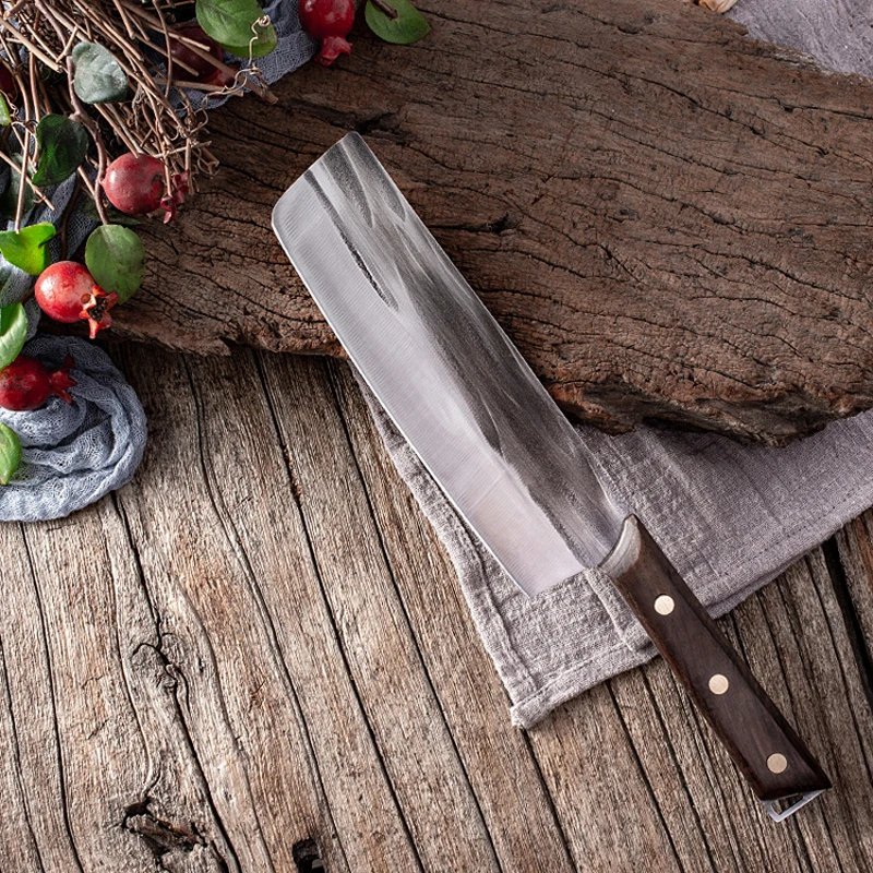

Hand Forged Hammer Pattern Kitchen Knife Chinese Style Kitchen 5Cr15 Stainless Steel Chop and Slice Knife Sharp Kitchen Knife