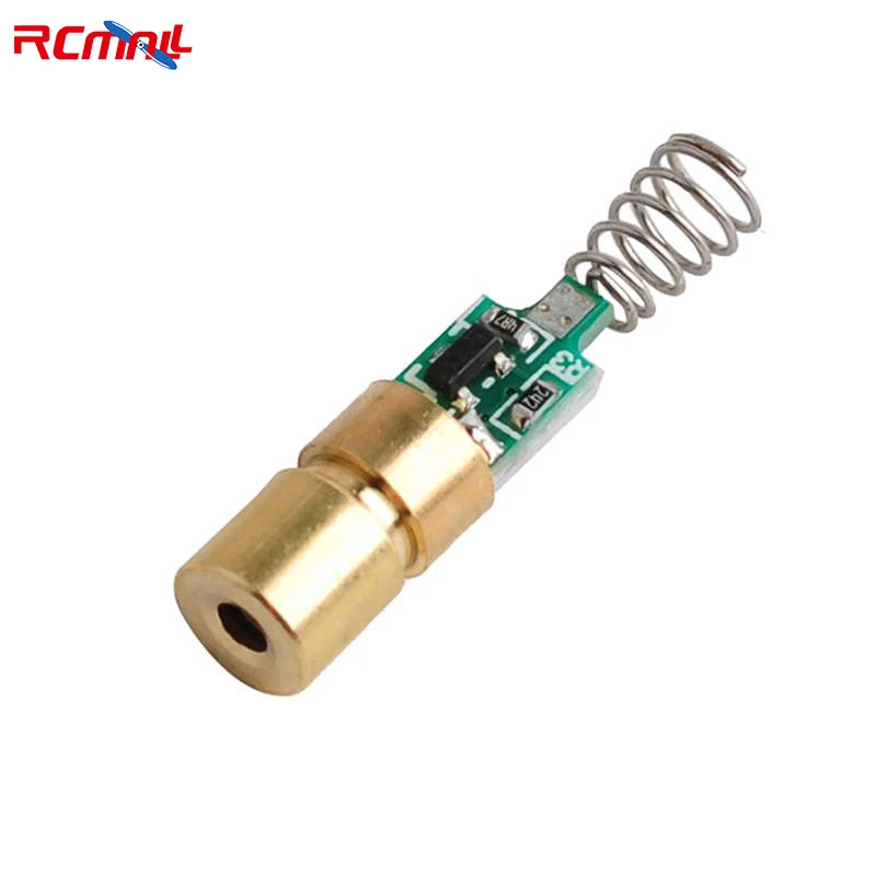 Rcmall Red Mini Spring Laser Dot Diode Module Head 650nm 5mw 6*25mm