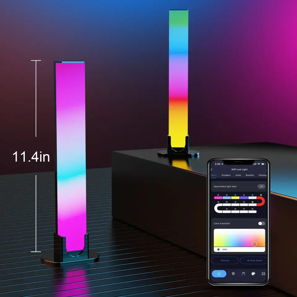 

SONG MAN TV Background Game table lamp RGB Mobile Phone App Remote Control Atmosphere Desk Led Lamp Sound Pick Up Ambient Light