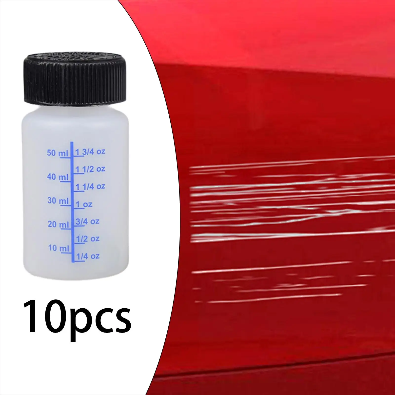 10x Touchup Paint Applicator Bottle 2oz Fluid Capacity with Paint Mixing Balls