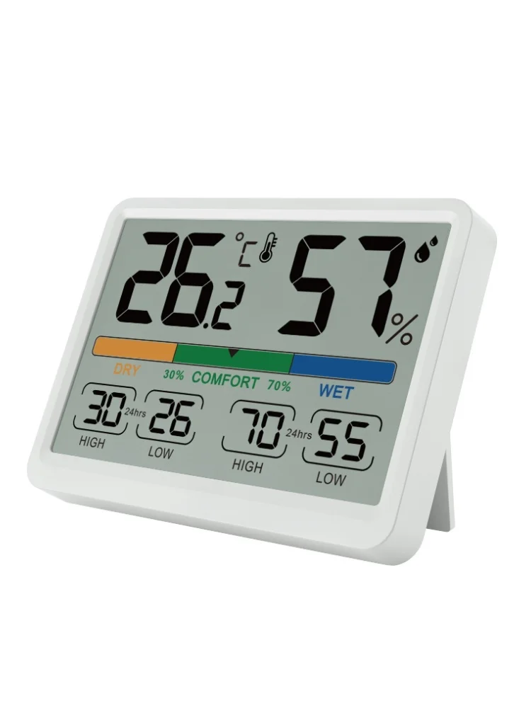 NOKLEAD 3.4 인치 LCD 디지털 온도 습도 측정기 홈 실내 온도계 사무..