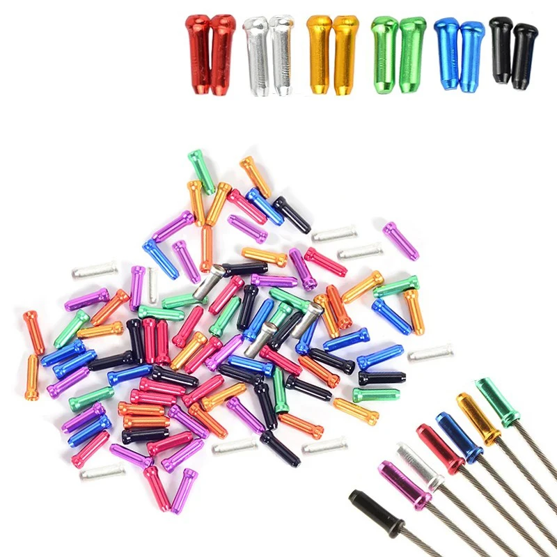 Aluminum Alloy Bicycle Brake Shifter Inner Cable Tips End Crimps Wire End Cap Cable Shift Cables Caps 20/50pcs