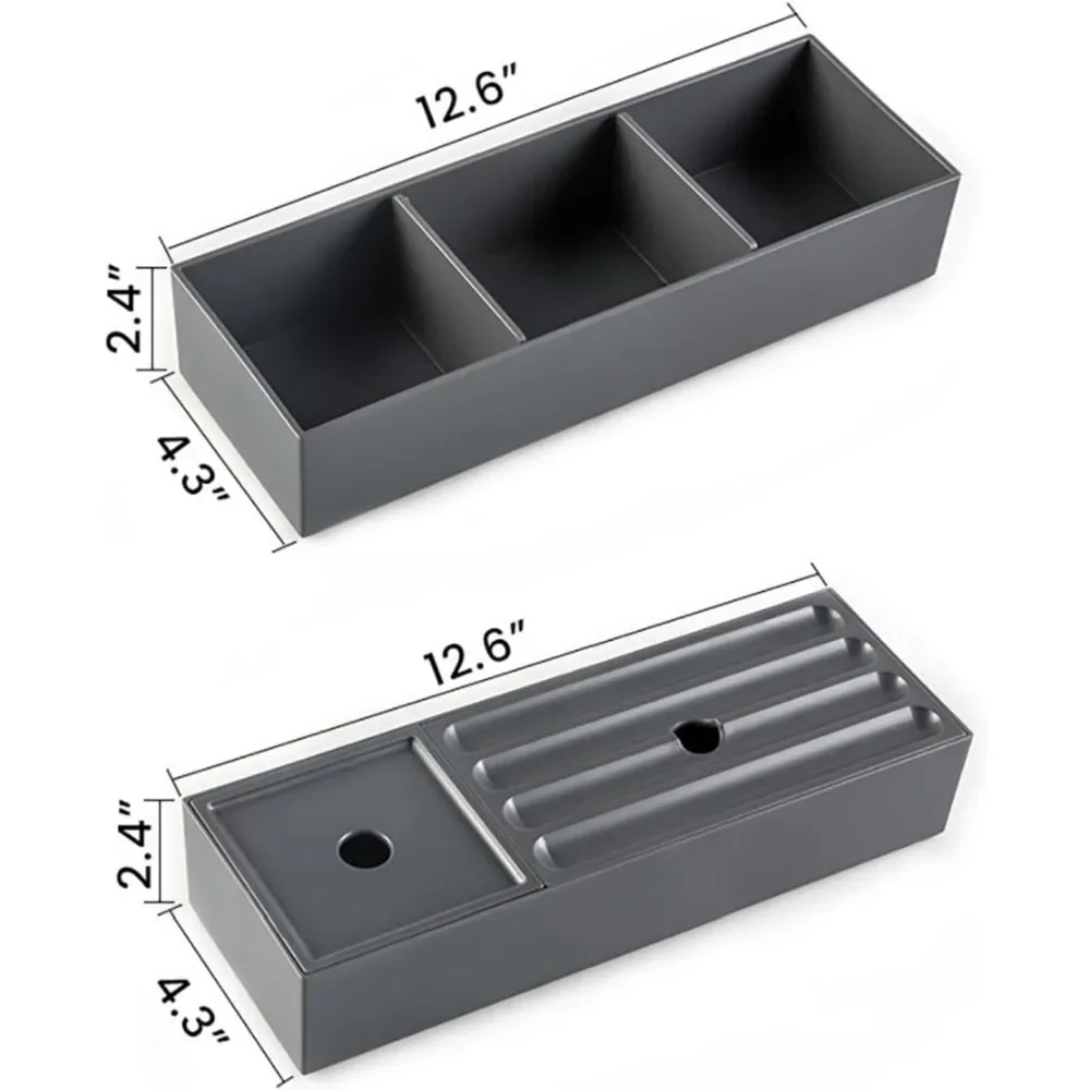 30" Bathroom Vanity Sink Combo Single Sink Wall Mounted Bathroom Cabinet  with Soft Close Drawers, Walnut 5