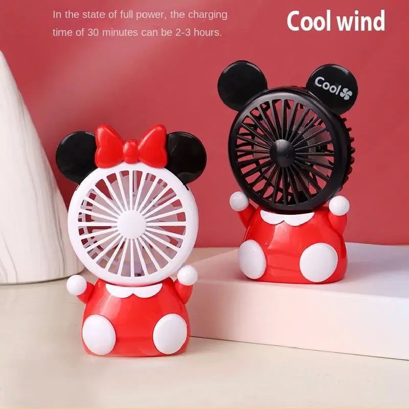 Usb Rechargeable Fan Mini Desktop Handheld Adjustable Cartoon