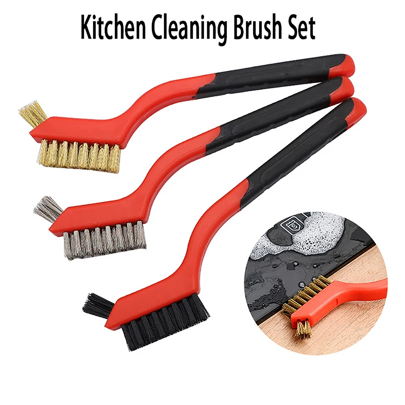 

Щетка из нержавеющей стали, 7 дюймов, чистящая щетка из латуни для полировки и удаления ржавчины, набор из 3 предметов