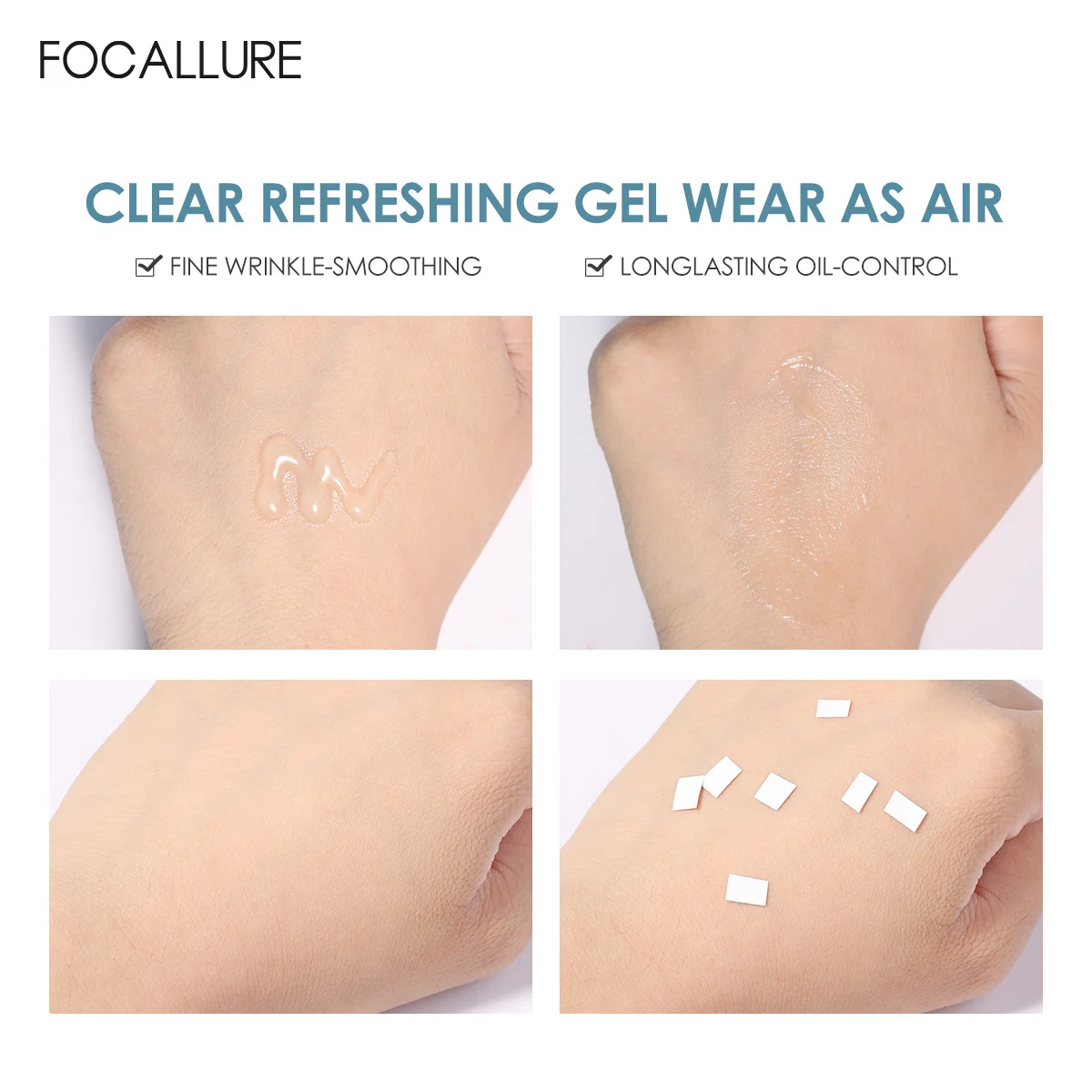 FOCALLURE makeup primer Long-lasting Oil Control Face Gel High Coverage Invisible Pore-Blurring Smooth Foundation Base
