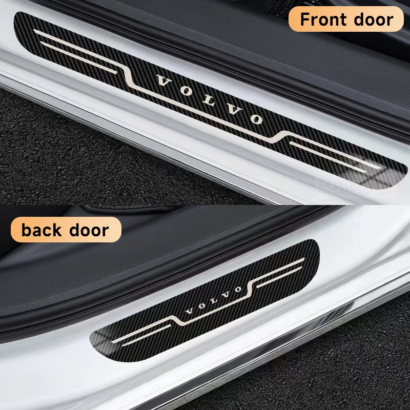 4Pcs Carbon Fiber Car Door Threshold Stickers Sill Scuff Plate Protector Sticker For Honda Accord Capa City Civic Cr X Cr V Cr Z Hr V Jazz Passport Horizon Jade H Rv Ch R I2934060204 - View #8
