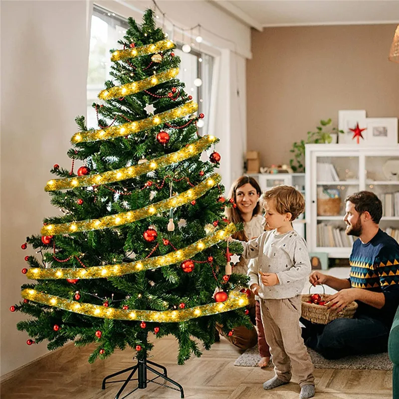 

Ribbon Fairy Light Christmas Decoration Christmas Tree Ornaments For Home 2022 Bows String Lights Navidad Natal New Year 2023