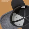 Wool Winter Hat with Brim Earflap, Fitted Hat, Faux Fur Baseball Cap for Men, Cold Weather, Ski, Snow, Hiking Bonnets 6