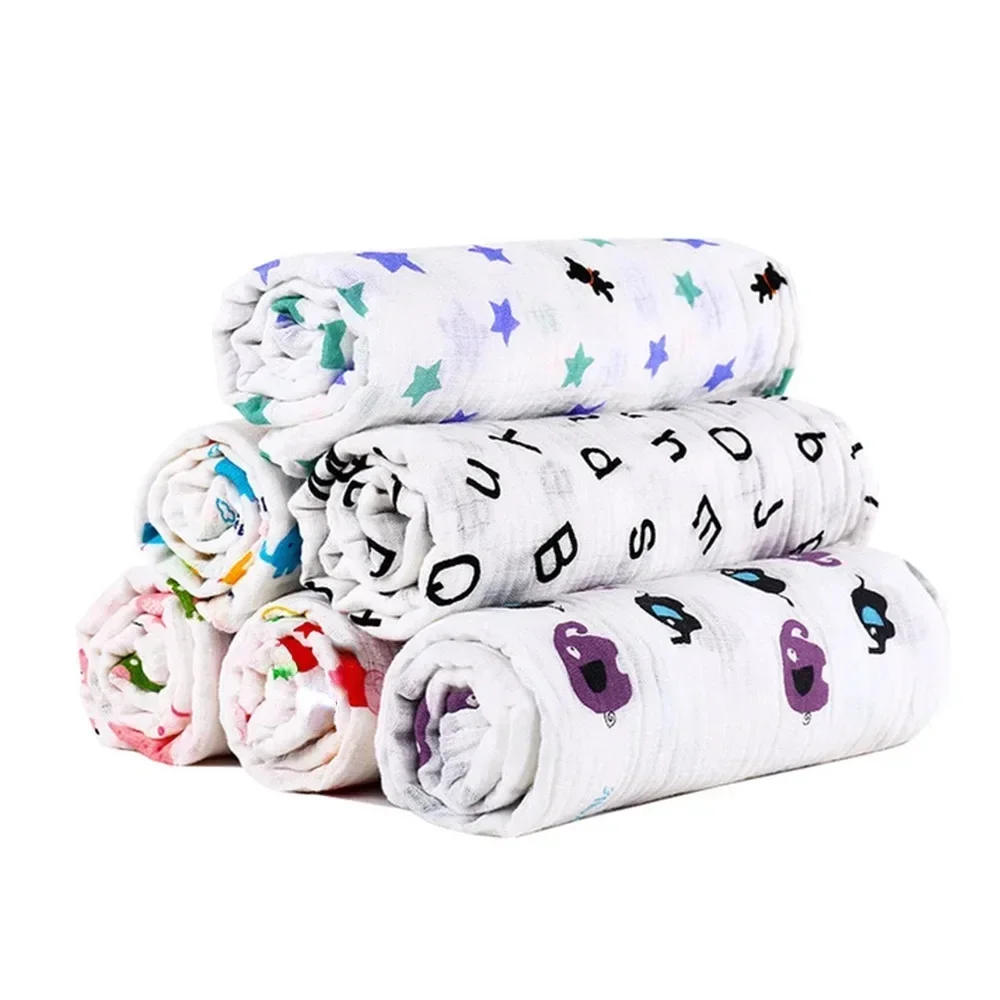 New Baby Comforter Quilt Newborn Soft Swaddle Blanket Muslin Cotton Cloth Bath-Towel Children Cartoon Gauze Wrap Sleepsack cotton blanket,baby blanket