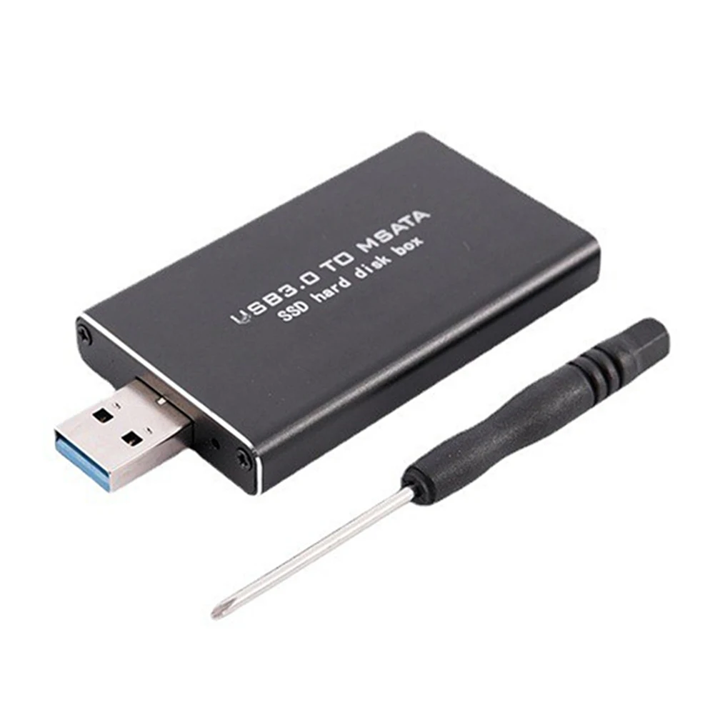 USB3.0 to mSATA Case Hard Disk Adapter MSATA to USB 6Gbps USB 3.0 mSATA SSD Enclosure M2 SSD External HDD Mobile Box HDD Case