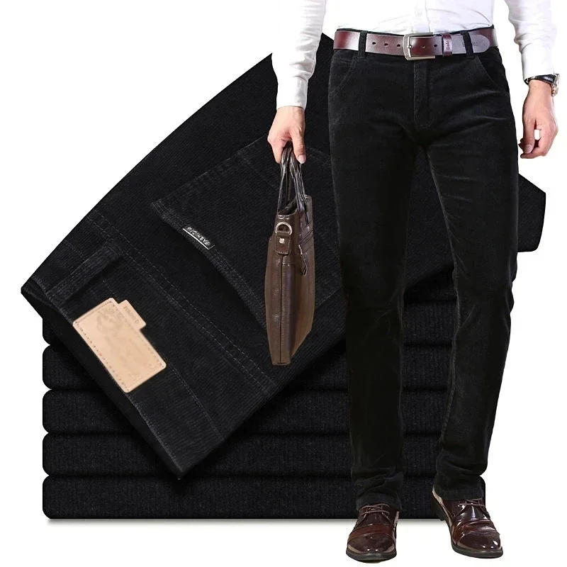 2024 Spring and Autumn New Business Men's jeanStraight Corduroy Corduroy Pants Breathable High Quality Multicolor Casual Pants